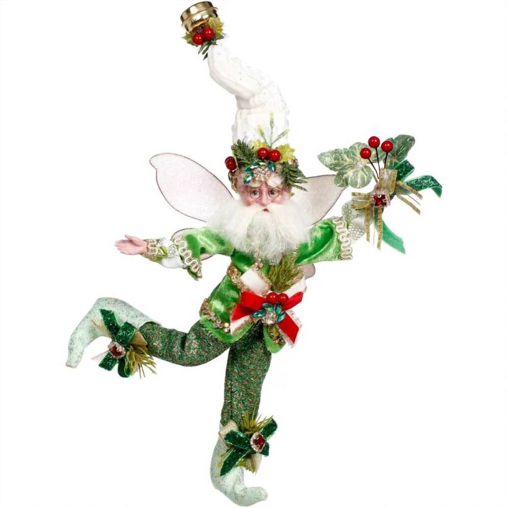 NEW MARK ROBERTS holly and ivy fairy - 10" in green